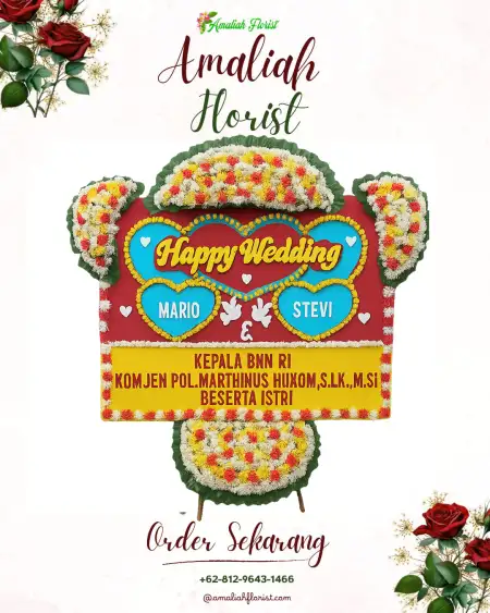 Papan Bunga Pernikahan Kumejing